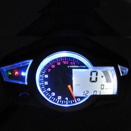 Freeshipping High Quality Hot LCD Digital Odometer Speedometer Tachometer Motorcycle W/ Backlight 11K RPM