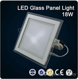 LED Glass Panel Light Recessed Downlight 6W 12W 18W Square Glass Cover Commercial Lighting AC85-265V 3 Years Warranty