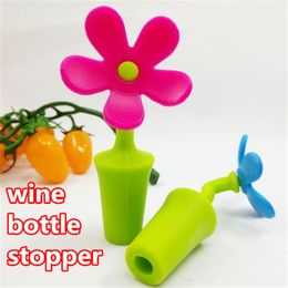 New unique wine bottle plug flower shape silicone wine bottle cap Wine Stopper Plug Savers bottle tops party accessories wed447