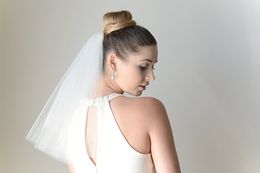 New Hight Quality Best Sale One Layer Romantic shoulder White Ivory Cut Edge Veil Bridal Head Pieces For Wedding Dresses