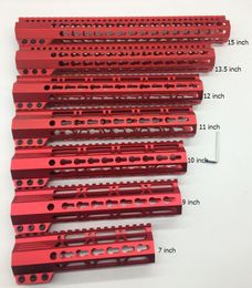 7''9''10''11''12''13.5''15'' Clamping Style Keymod Handguard Free Front Handguard Mount System Red Anodized