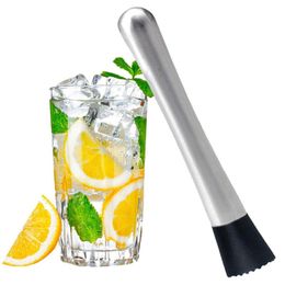 Stainless Steel Cocktail Muddler Bar Mixer Mojito Cocktail Drink Fruit Muddler Crushed Ice Barware Tools