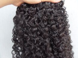 brazilian clip in kinky curly hair weft hair extensions unprocessed curly natural black Colour human extensions can be dyed