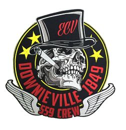 DOWNIEVILLE 1849 559 CREW Large Embroidered Iron On Back Patch - Around 26.5 CM Free Shipping