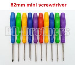 82 mm Colorful Mini Screwdriver Key (0.8 Pentalobe / 1.5 Phillips / 2.0 Straight /T2 / T3 / T4 T5 / T6/ 1.2 Star) 3000pcs/lot