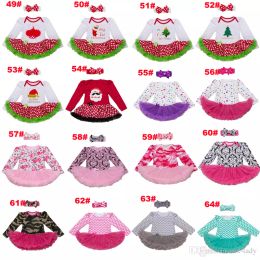 28 Styles Outfit per pigiami natalizi per bambini Cartoon fiocchi di cotone in cotone set di pigiami natalizi set di abbigliamento da notte a strisce