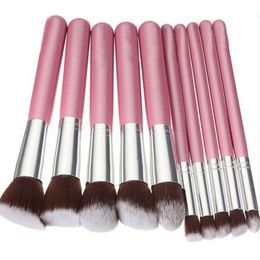 10pcs/set Maquiagem Makeup brushes Beauty Cosmetics High Quality Foundation Blending Blush Make up Brush tool Kit Set Wholesale