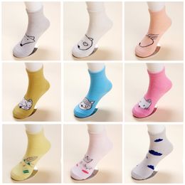 Thin Style Kids Socks Cartoon Cotton Baby Socks Cute Cat Fox Pattern Ankle Sock For Children 20Pairs/Color