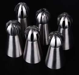 New Arrive Russian Fondant Cupcake Buttercream Baking Tool Sphere Ball Shape Cream Stainless Steel Icing Piping Nozzles Pastry Tips