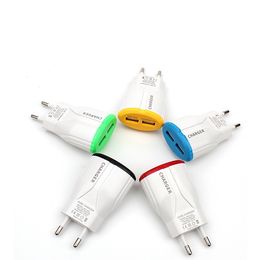 Butterfly Pattern 5V 1.0A Real 2 Ports USB Wall Charger Adapter for Smart phone 5 color 500pcs/lot