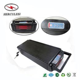 1000W 750W 48Volt Electric Bike Lithium Battery 48V 27AH Ebike Li Ion Battery Rechargeable with Rear Rack Battery Carrier