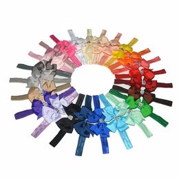 Hot 23color high quality Ribbon dovetail hair ribbon bow,children DIY hair accessories, hairbows girl hair bows IB481