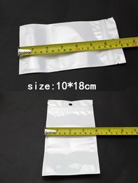 10*18cm Clear + white pearl Plastic Poly OPP packing Zip lock Retail Packages USB Jewellery PVC Bag 6*10 7*10 7.5*12 8*13 9*12 8.5*16 9*16