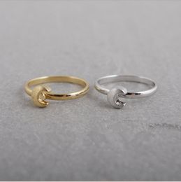 2016 Hot Sale Smart Cute Moon Rings Simple Flat Crescent Moon Knuckle Ring,Knuckle Half Moon Rings For Women' Gift R133