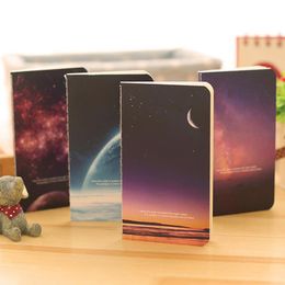 Vintage Romatic Starry Sky Series Kraft Paper Notebook Journal Diary Notepad Vintage Soft Copybook Daily Memos Pads