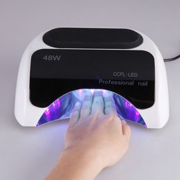 6 colors CCFL 48W LED Light Best Curing Nail Dryer Nail Art Lamp Care Machine for UV Gel Nail Polish 16 PCS /lot DHL free