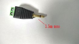 50 pcs Gold plated 3.5mm mono Plug Screw Terminal Binding Post for headphones