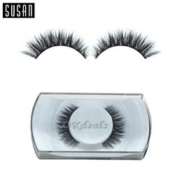 Wholesale-1 Pair Handmade Mink Hair Nature Long False Eye Lashes Fake Eyelashes Extension Tools