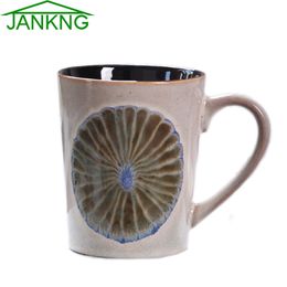 JANKNG 450mL Western Lemon Style Ceramic Coffee Mugs Cup Hand Painted Coffee Mug Summer Travel Mug Cup Tea Milk Mu Cup Elegance