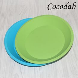 Colourful circular silicone tray deep dish round pan 8 x8 friendly non stick silicone containers concentrate oil bho fda silicone tray dhl