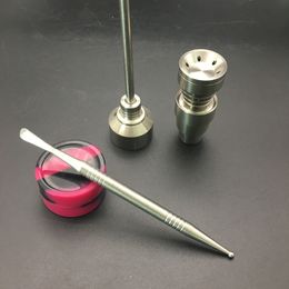 Titanium banger nails Bong Tool Set 14/18mm Domeless Grade 2 Smoking Nail Carb Cap Dabber dab rig Glass Water Pipes