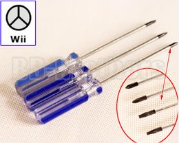 3.0 Y Screwdriver Triwing Screwdrivers 45# Steel High Quality Y * 75mm Transparent Handle for Wii NDSL GBA Reapir Tool 200pcs / lot