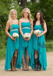 turquoise wedding bridesmaids dresses