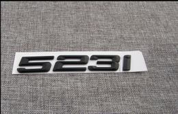 Black " 523 i " Number Trunk Letters Emblem Badge Sticker for BMW 5 Series 523i