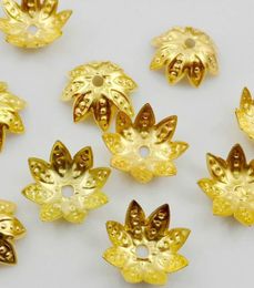 1000Pcs Gold Plated Flower Beads Caps For Jewellery Making Craft Findings 10x4mm