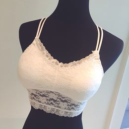 Wholesale-Women Brassiere Sexy Lace Bra Sexy Prevent Exposed Lace Wrapped Chest Lace Underwear for Females Weave Bras
