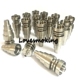 Factory Price 60pcs Domeless Titanium Nail Universal Male/Female 10mm 14mm 18mm 6 in1 grade 2 titanium nails DHL Free Shipping