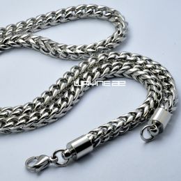 n303-Silver tone heavy Stainless steel 23.6 inch Necklace link jewellery