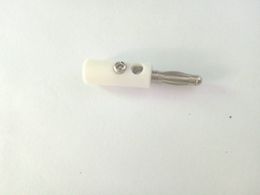 100pcs white Banana Plug Nickel Plated for test connector