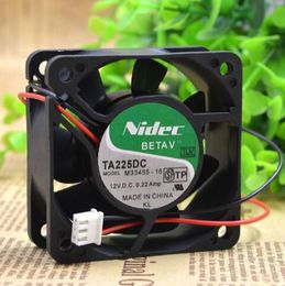 Original NIDEC TA225DC M33455-16 12V 0.22A 60*60*25 2 wire double ball fan