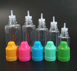 Transparent 1000Pcs 5ML 10ML 15ML 20ML 30ML Empty Pet Bottle E Liquid Plastic Dropper Bottles For Essential Oil