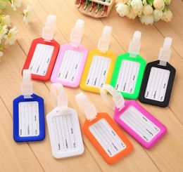 Fashion Travel PVC Tag Plastic Luggage Tag name cards for travel Luggage Labels Suitcase