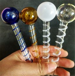 Pyrex Spiral Oil Burner Pipe Mini Glass Hand Pipes Colourful Smoking Tobacoo Bubbler Tube for Dab Rig Bong