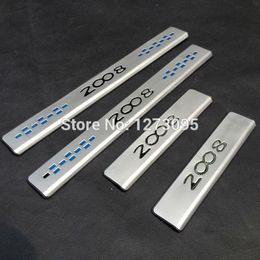 For 2015 Peugeot 2008 High quality Stainless Steel Scuff Plate Door Sill car Styling Accessories 4pcs/set