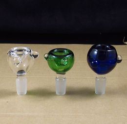 glass bowl slide mixed Colours Smoking smoke water pipe bong ash catcher bubbler free shipping wholesale 14mm and 19MM