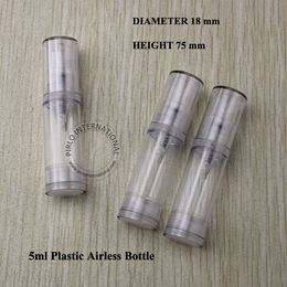 5g PS Airless Cream Lotion Pump Spray Bottle Containers Split Charging Bottles Cosmtic Packaging Skin Milk Jars 100pcs