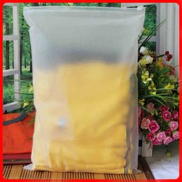 28x40cm CPE Frosted Translucent Clothing Storage Packaging Zipper Plastic Pouch Matte Reusable Zip Lock Garment Package Dress Self Seal Bags