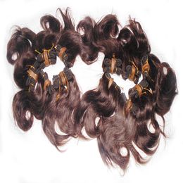 Big order Wholesale Many Hairs 40pcs Collection Brazilian wavy hair 8 inch Colour Brown Double Wefts Fast DHL service