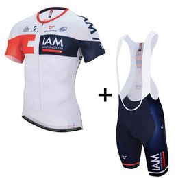 Mens IAM GOLD Team Cycling jersey 2024 Maillot ciclismo Road Bike Clothes Bicycle Cycling Clothing D11