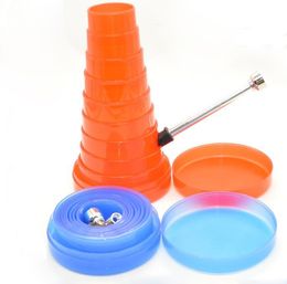 TRAVELLING PIPE Plastic Acrylic Bong Flexible Water Pipe Rocket Tobacco Bong HOOKAH SHISHA SMOKING PIPE SMOKING ACCESSORIES OIL RIG