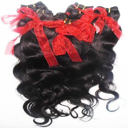 Bouncy Softly processed Human Hair Lowest Price Grade 7A Malaysian Body Wave Wefts 20pcs/lot