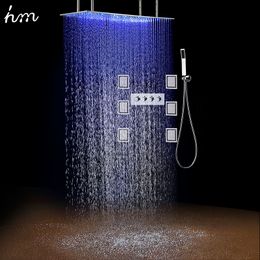 High Flow calda e fredda del rubinetto Set bagno Accessori Bagno Hydro Power LED pioggia SPA soffione Kit Jets 6 PCS di corpo