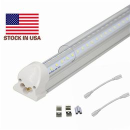 25-pack 4ft led single fixture 28w V-Shaped 6000K Clear cover T8 Double row 4 foot led shop light for garage under cabinet workbench