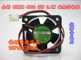 Genuine SUNON KDE1204PFV2 4010 12V 0.6W 40*40*10MM 2 line magnetic levitation fan