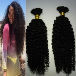Afro Kinky Bulk Hair 200g Mongolian Kinky Curly Bulk Hair No Weft Human Hair Bulk For Braiding