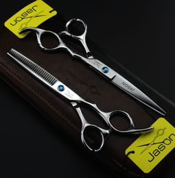 305# 6'' 17.5cm Brand Jason TOP GRADE Hairdressing Scissors 440C Professional Barbers Cutting Scissors Thinning Shears Human Hair Scissors